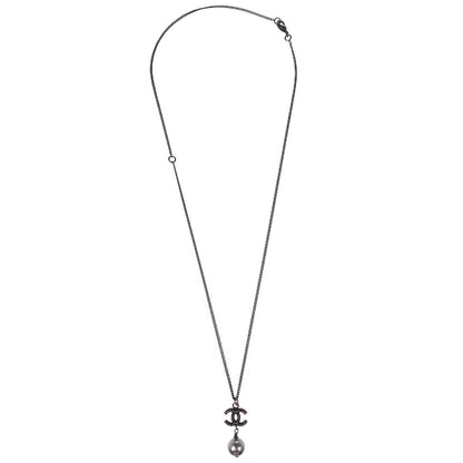 Chanel Vintage CC Pendant Necklace Metal Product Image