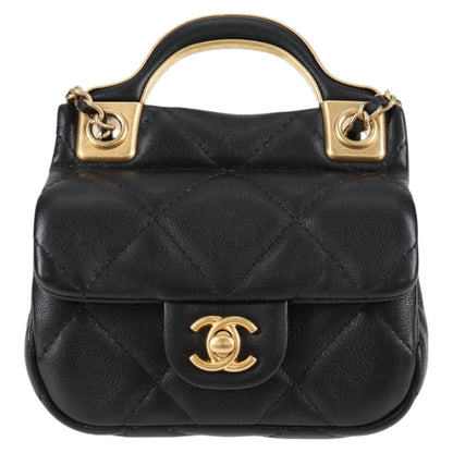 Chanel Lady Handle Flap Card Holder on Chain Quilted Calfskin Product Image