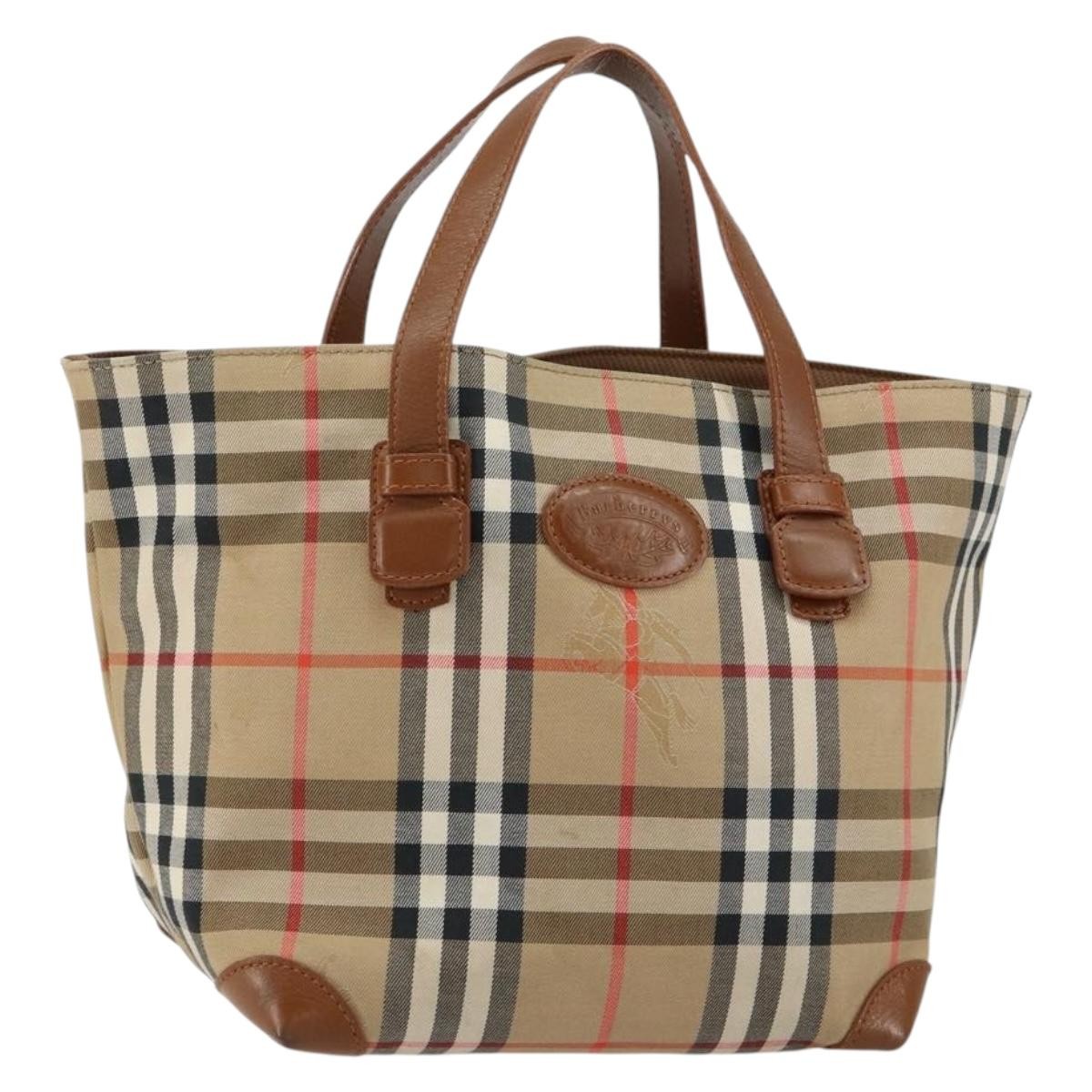 Burberry Vintage Tote Vintage Check Coated Canvas Small
