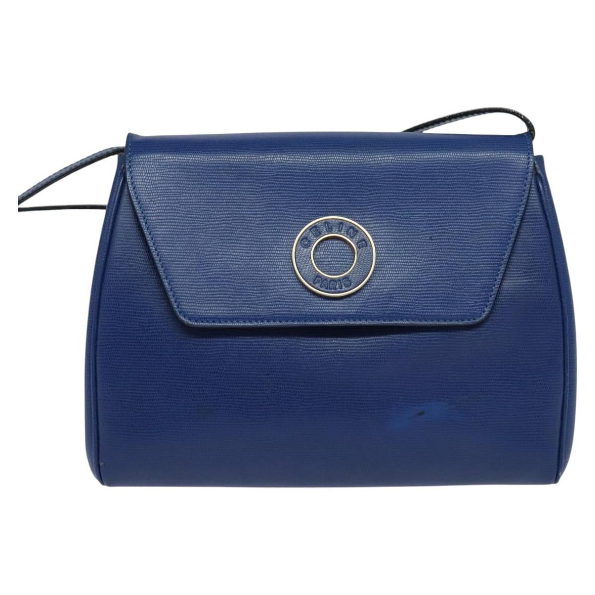 Celine Vintage Circle Logo Crossbody Bag Leather Small