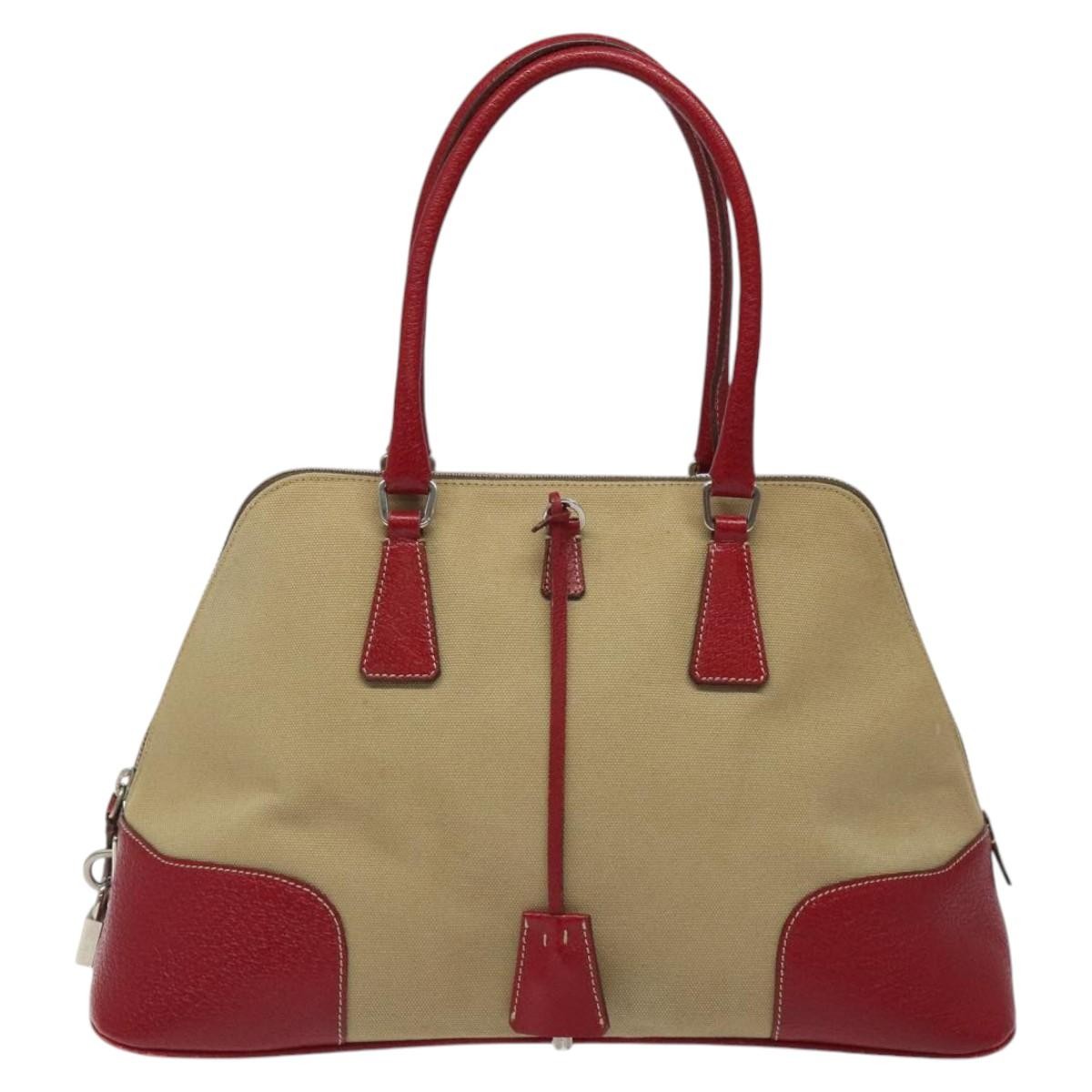 Prada Promenade Tote Canvas and Leather Large