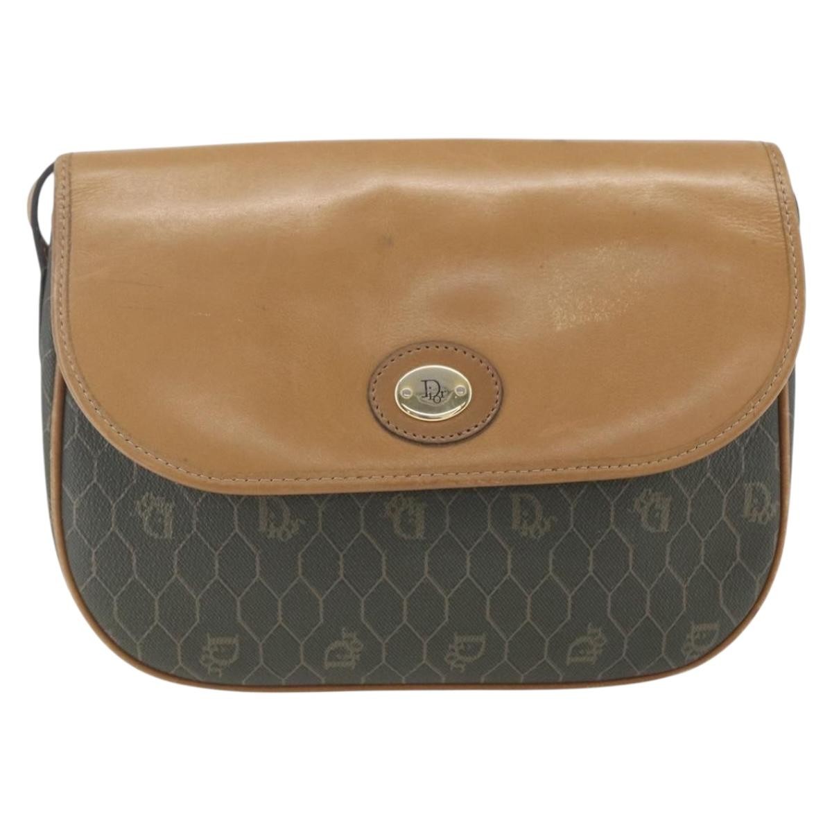 Christian Dior Vintage Honeycomb Flap Canvas and Leather Product Image