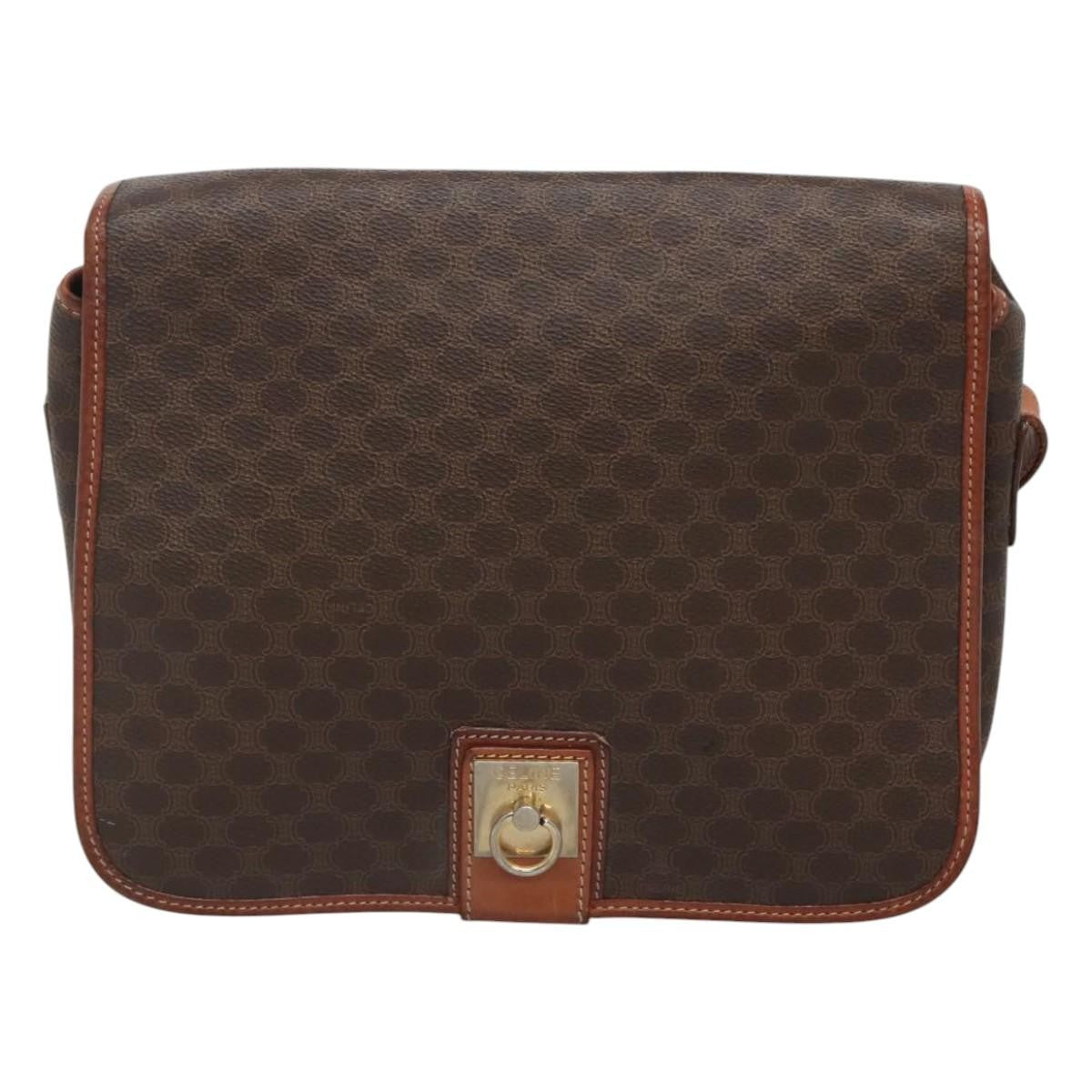 Celine Vintage Macadam Shoulder Bag Canvas and Leather Product Image