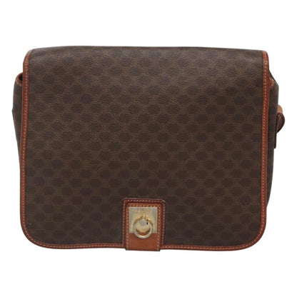 Celine Vintage Macadam Shoulder Bag Canvas and Leather Product Image