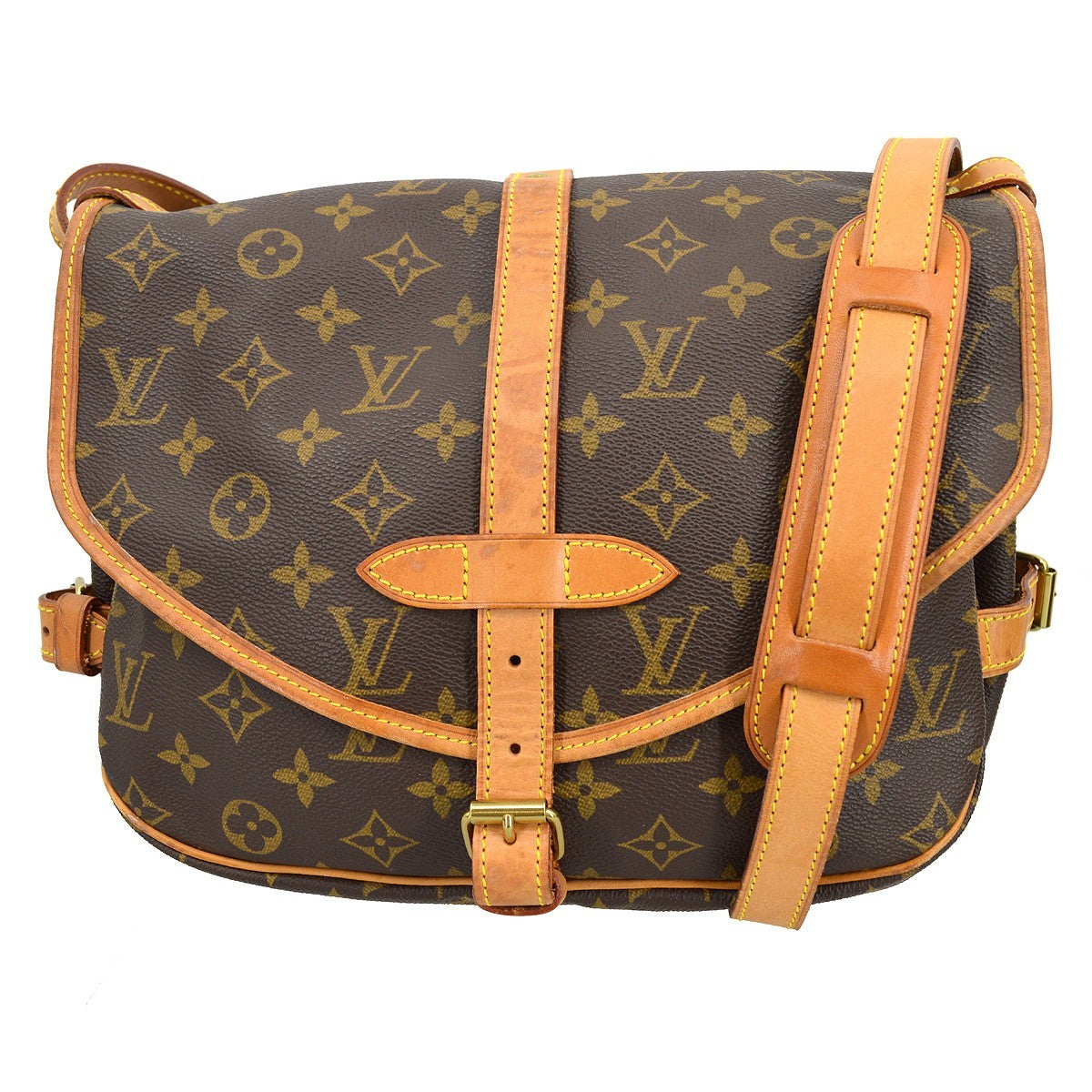 Louis Vuitton Saumur Handbag Monogram Canvas 30