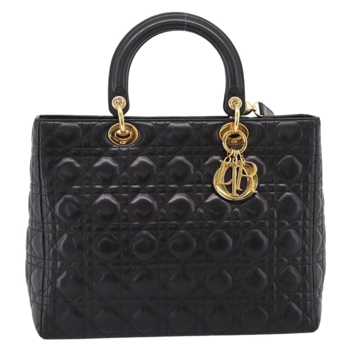 Christian Dior Vintage Lady Dior Cannage Quilt Lambskin Large