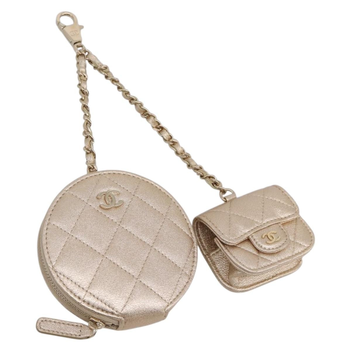 Chanel Pearl Crown CC Multi Pouches Wristlet Quilted Lambskin Product Image