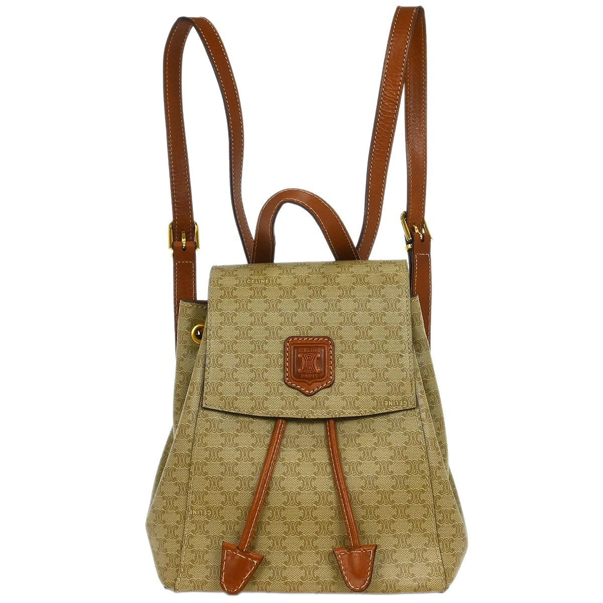 Celine Vintage Macadam Backpack Canvas and Leather Product Image