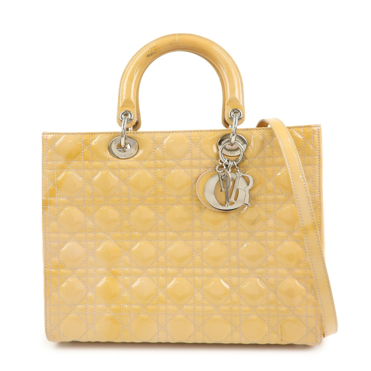 Christian Dior Vintage Lady Dior Cannage Quilt Patent Large