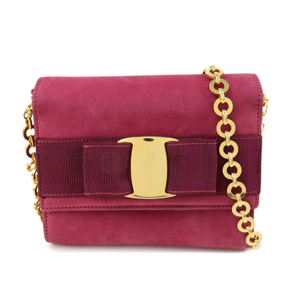 Salvatore Ferragamo Ginny Chain Waist Suede Small