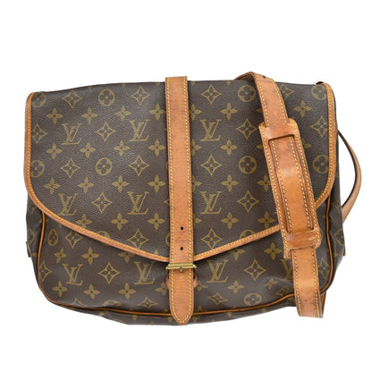 Louis Vuitton Saumur Handbag Monogram Canvas 35
