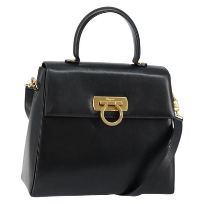 Salvatore Ferragamo Gancini Convertible Top Handle Bag Leather Medium