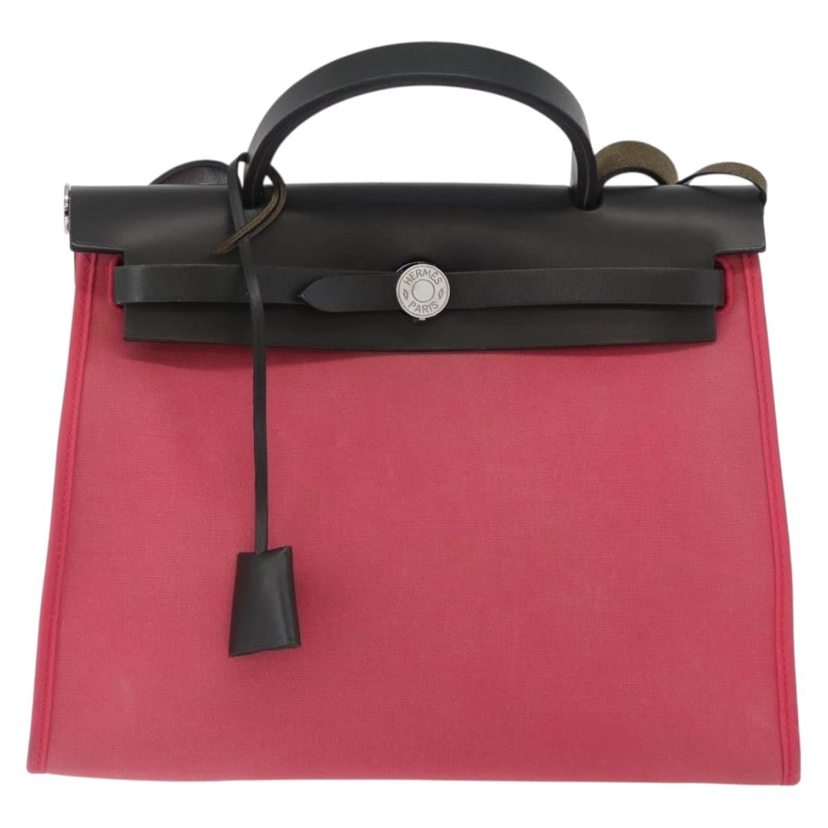 Hermes Herbag Zip Leather and Toile 31