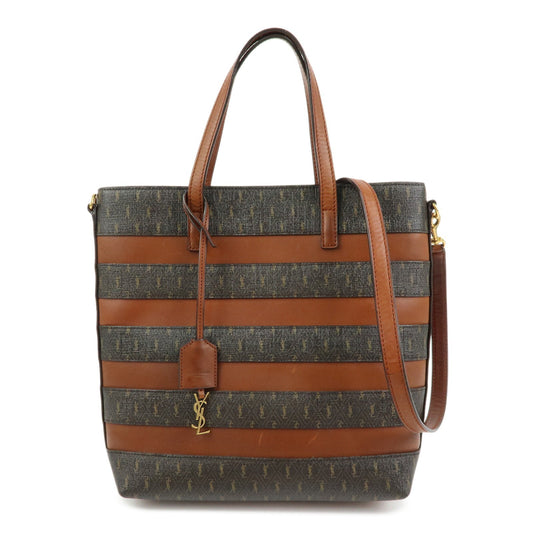 Saint Laurent Le Monogramme Shopper Monogram All Over Coated Canvas and Leather Toy