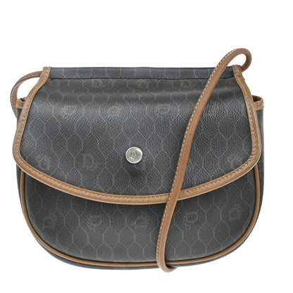 Christian Dior Vintage Honeycomb Shoulder Bag Canvas and Leather Product Image