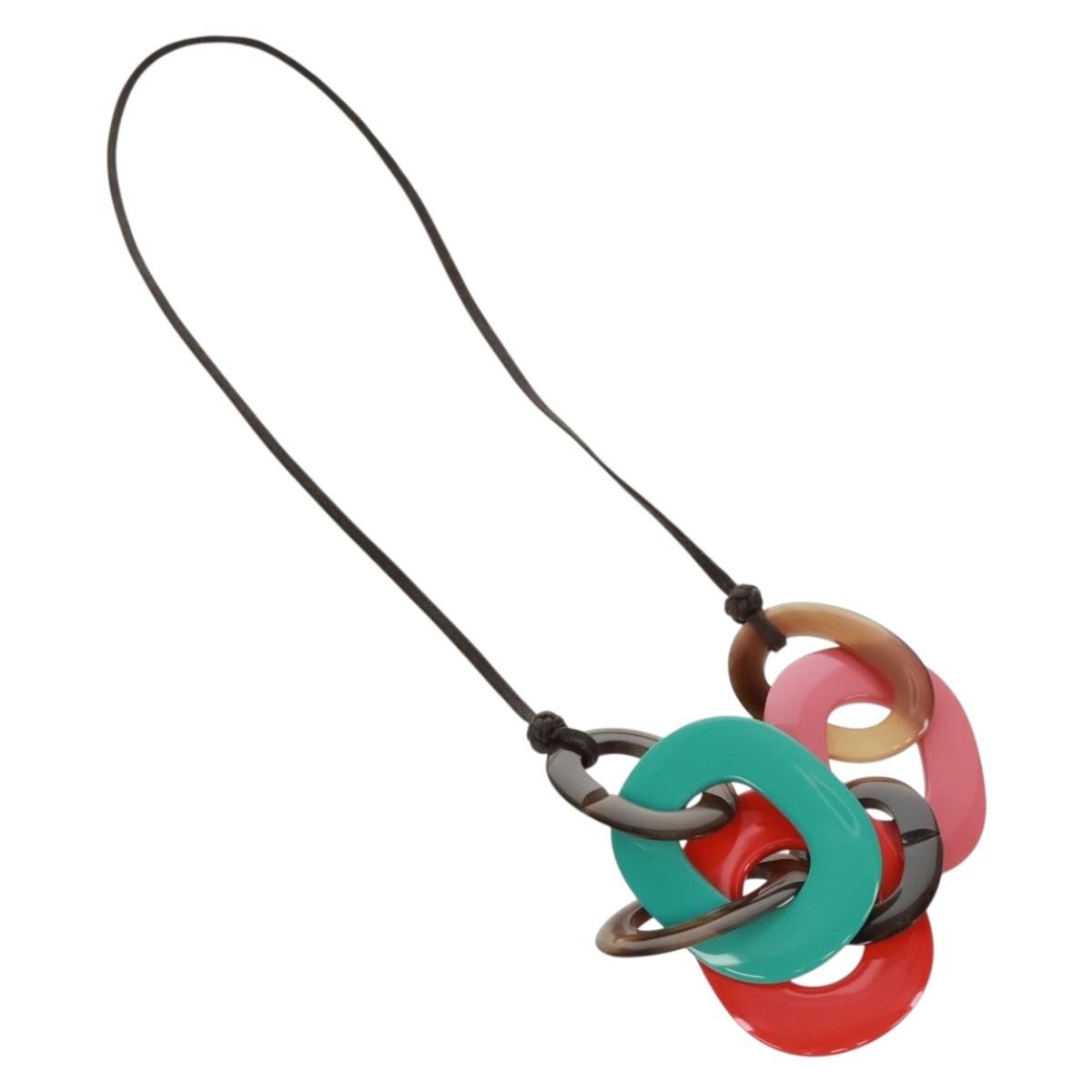 Hermes Karamba Lacquered Buffalo Horn and Waxed Cotton Product Image
