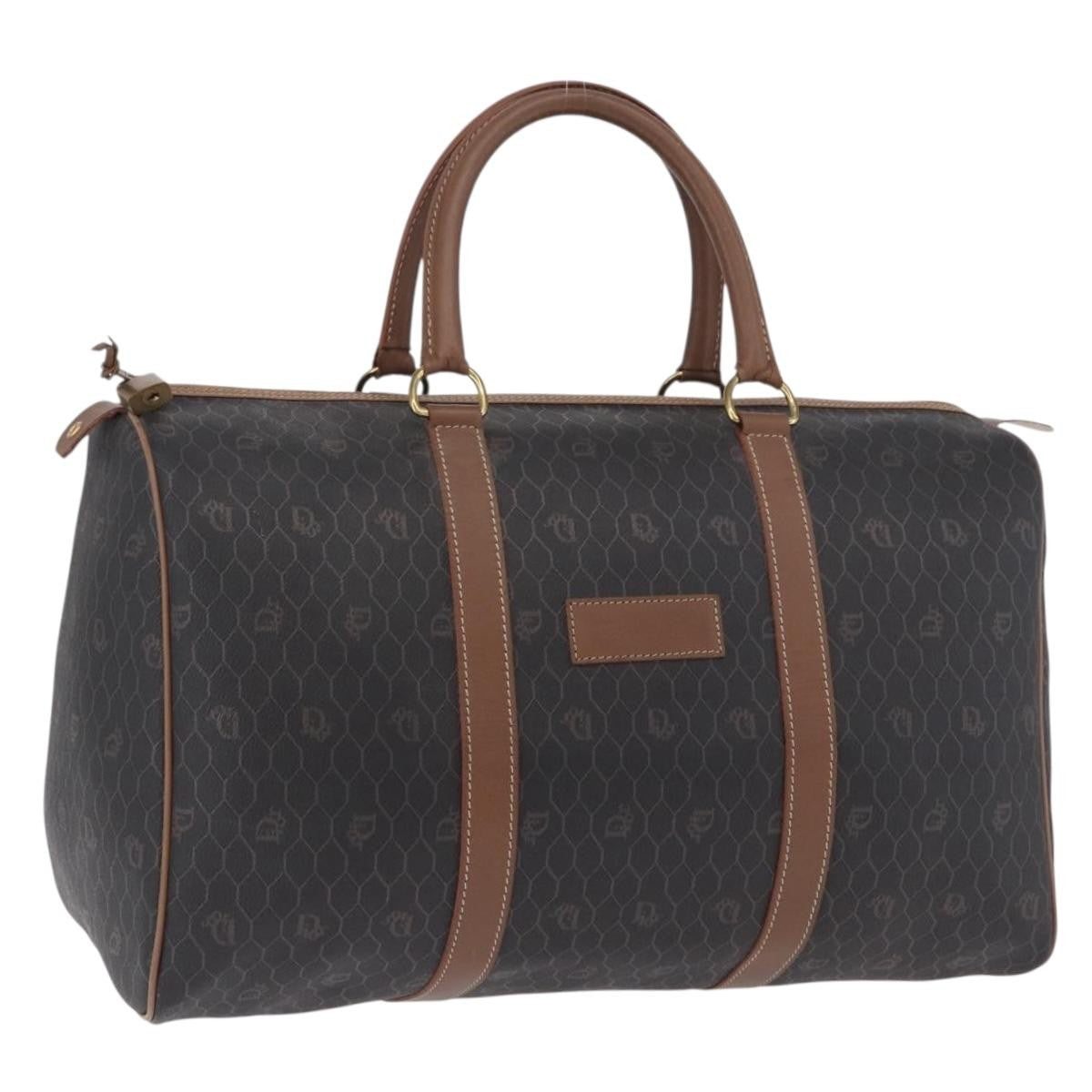 Christian Dior Vintage Honeycomb Boston Canvas and Leather Product Image