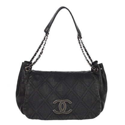 Chanel Diamond Stitch Accordion Flap Quilted Calfskin Large