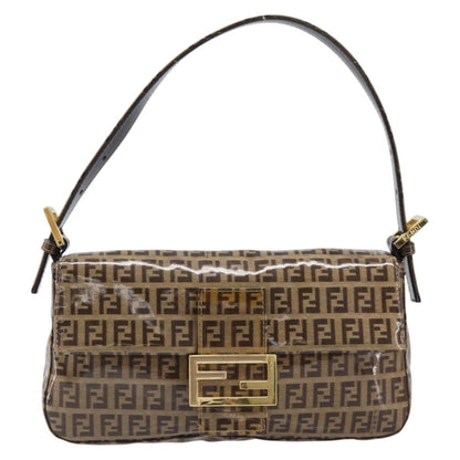 Fendi Mamma Baguette Zucca patent leather medium