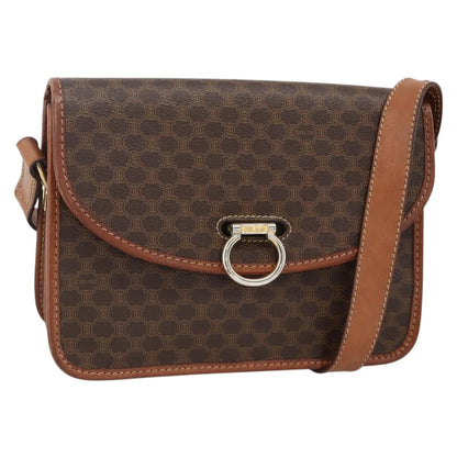 Celine Vintage Macadam Shoulder Bag Canvas and Leather Product Image