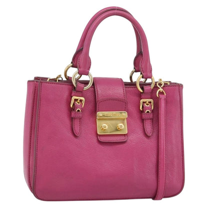 Miu Miu Madras Convertible Lock Leather Medium