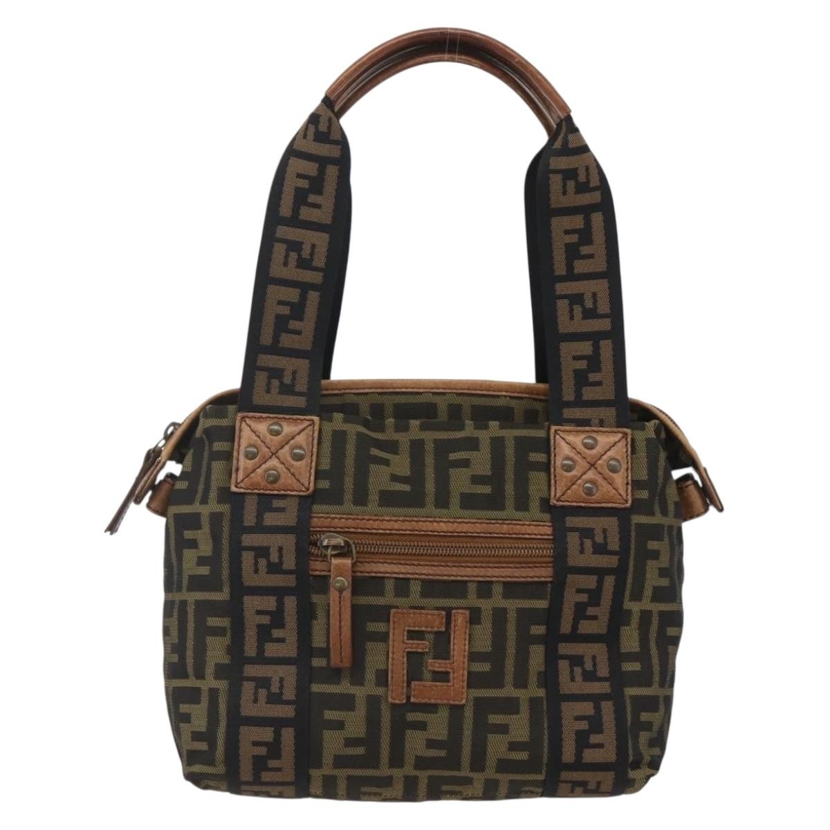 Fendi Vintage FF Zip Zucca Canvas Small