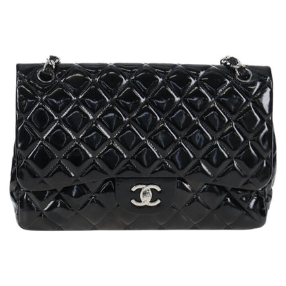Chanel Vintage Classic Double Flap Quilted Patent Medium