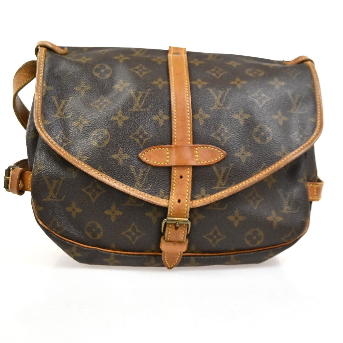 Louis Vuitton Saumur Handbag Monogram Canvas 30