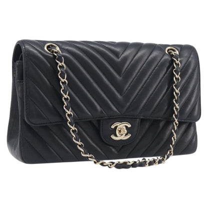 Chanel Double Stitch Flap Chevron Lambskin Medium