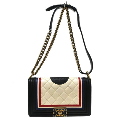 Chanel Crest Boy Flap Quilted Lambskin New Medium