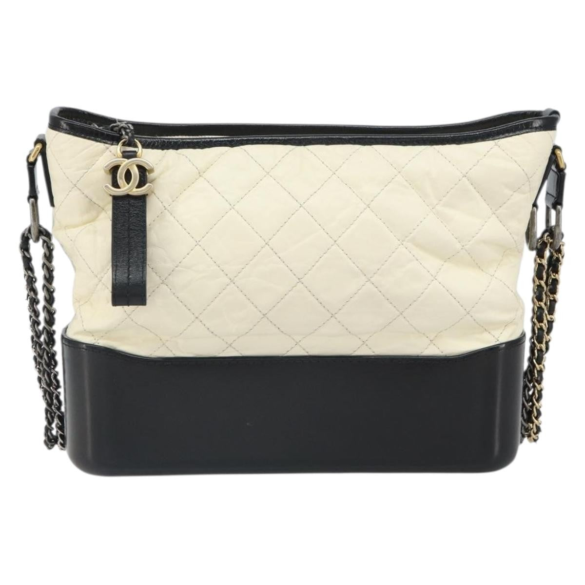 Chanel Bicolor Gabrielle Hobo Quilted Aged Calfskin Medium