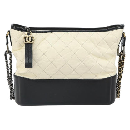 Chanel Bicolor Gabrielle Hobo Quilted Aged Calfskin Medium