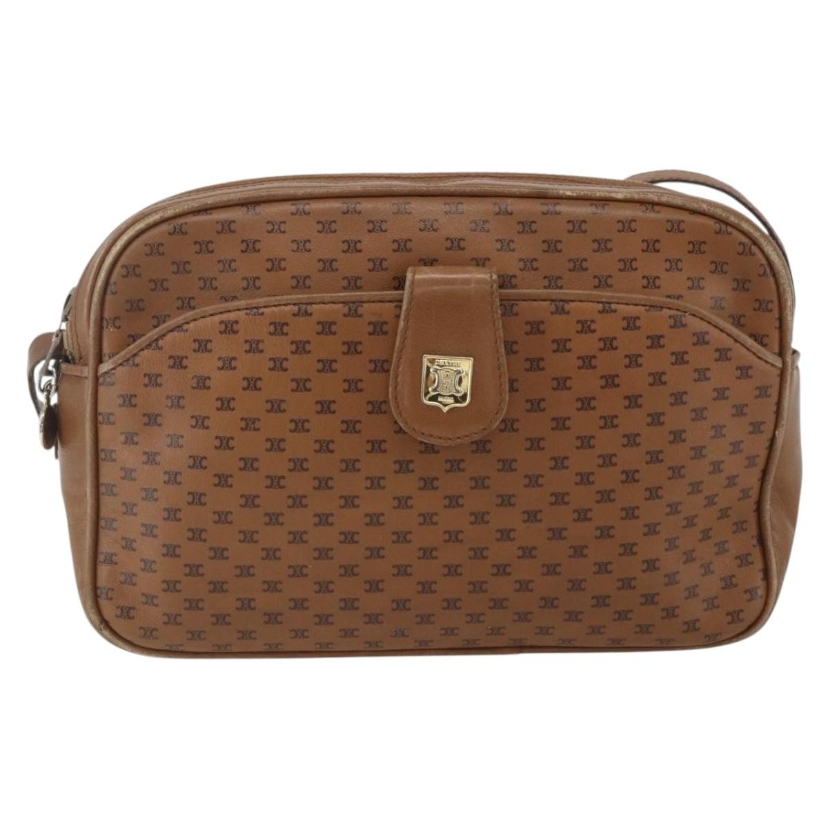 Celine Vintage Macadam Shoulder Bag Canvas and Leather Product Image