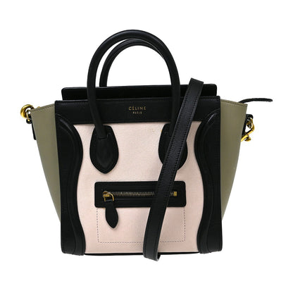 Celine Tricolor Luggage Bag Leather Nano