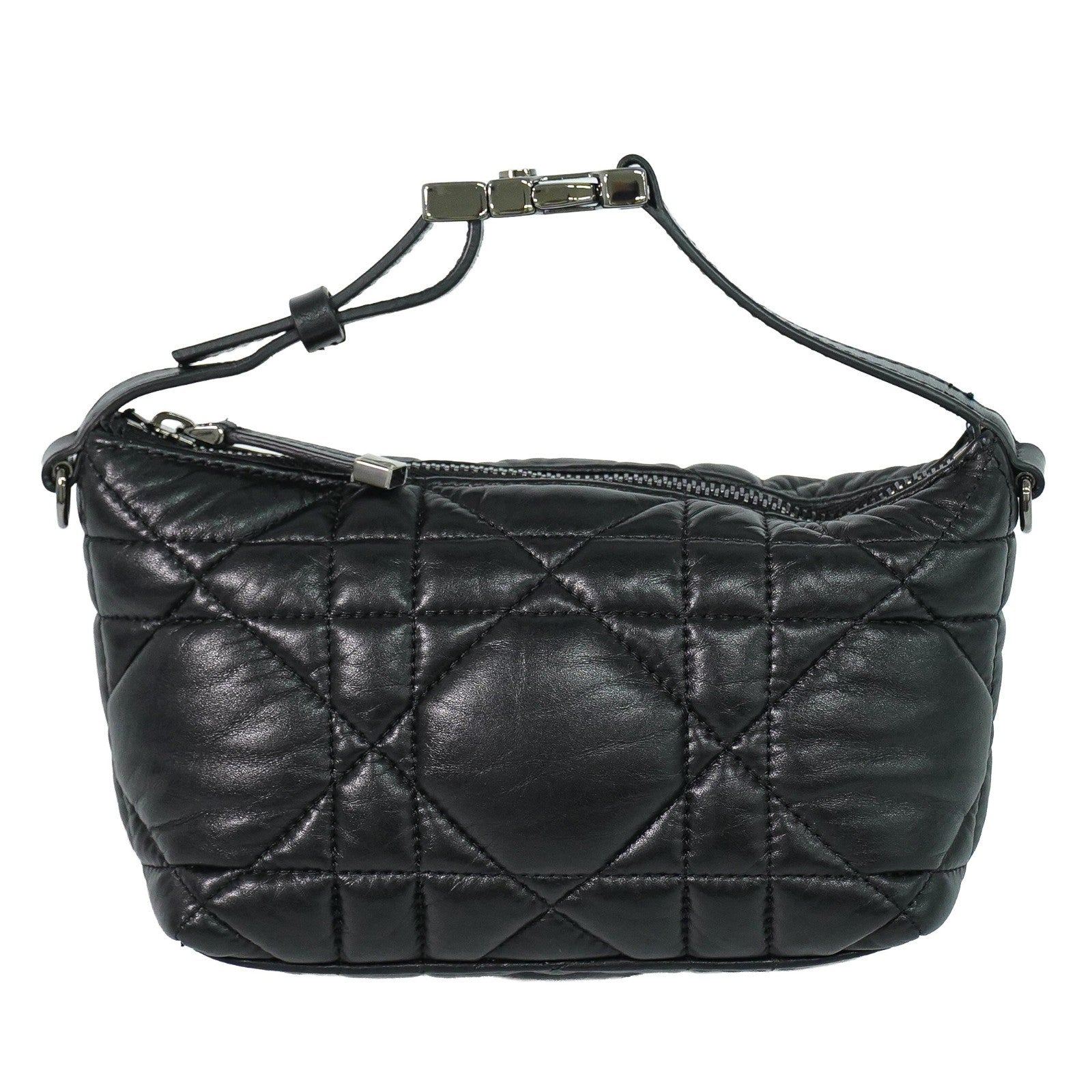 Christian Dior DiorTravel Nomad Pouch Macrocannage Quilt Calfskin Medium