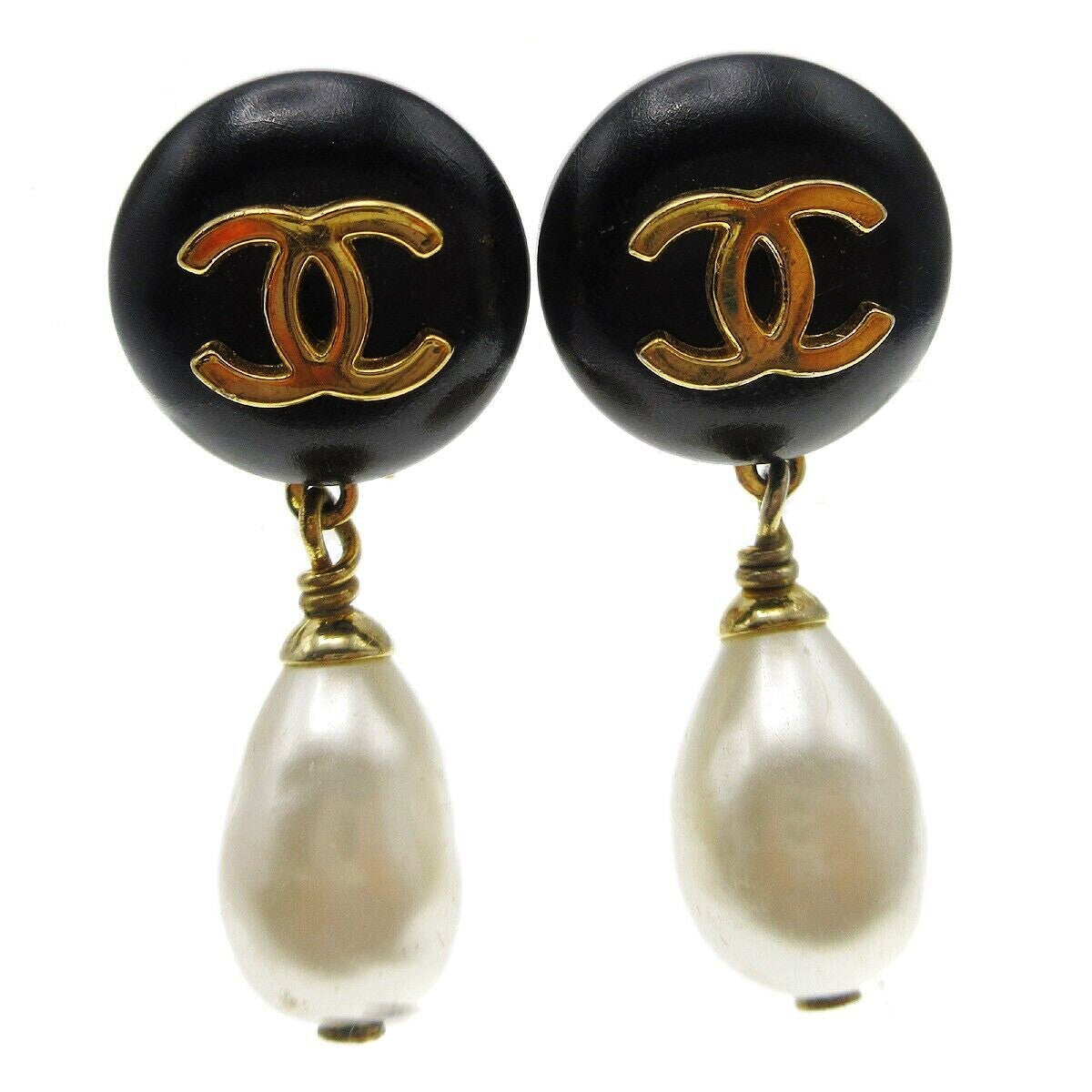Chanel Vintage CC Dangle Metal with Crystals Product Image