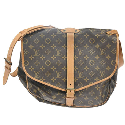 Louis Vuitton Saumur Handbag Monogram Canvas 35