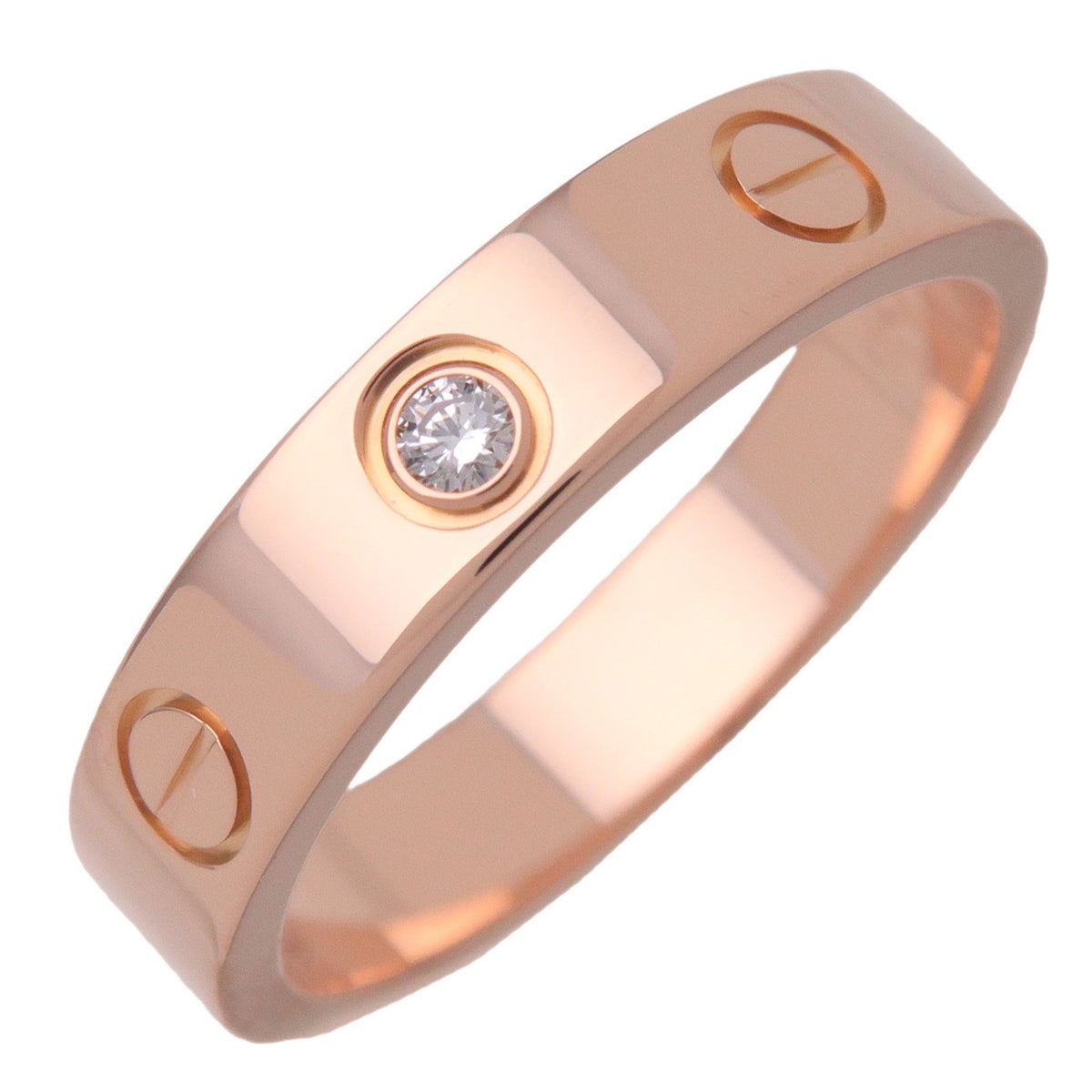 Cartier Love Wedding Band 1 Diamond 18K Rose Gold with Diamond Product Image