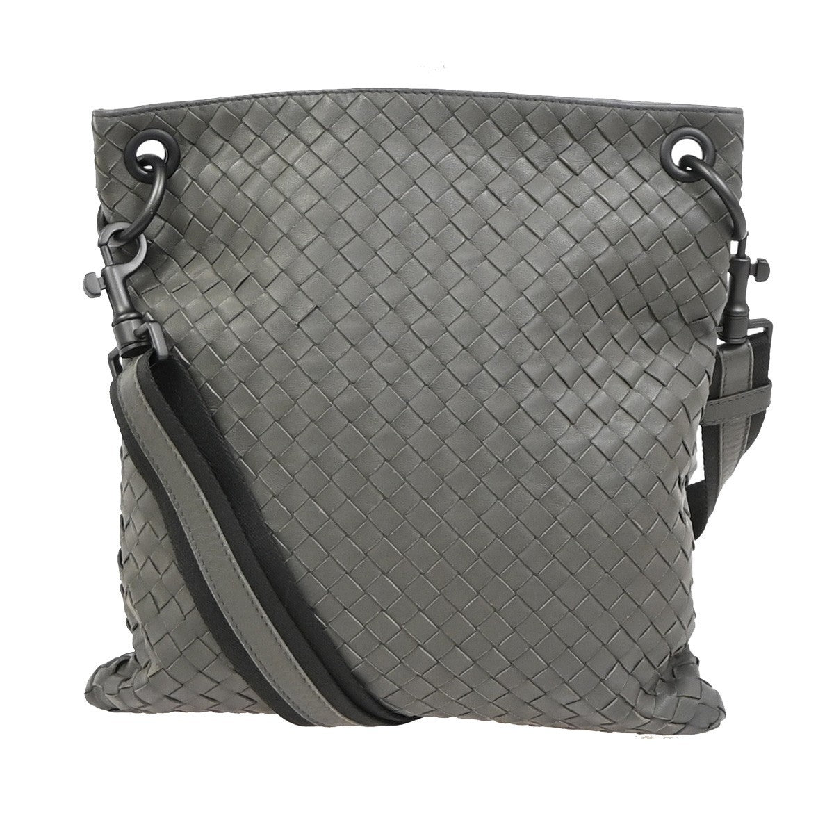 Bottega Veneta Flat Messenger Bag Intrecciato Nappa Medium