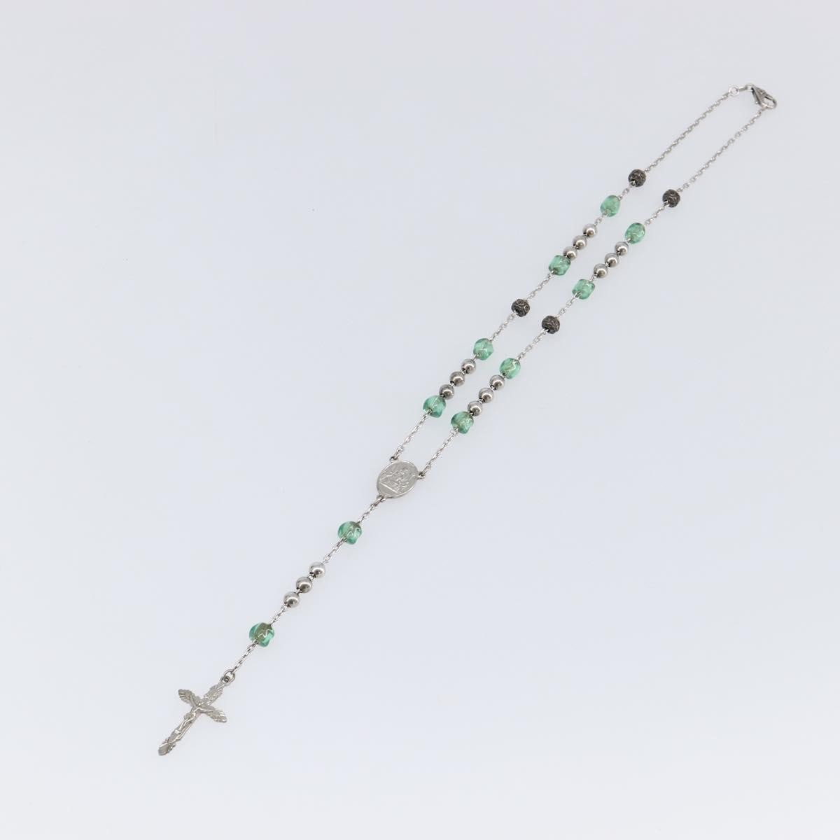 Dolce & Gabbana Cross Pendant Metal with Crystals, Enamel and Faux Pearls Product Image