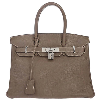 Hermes Birkin Etoupe Taurillon Clémence with Palladium Hardware 30