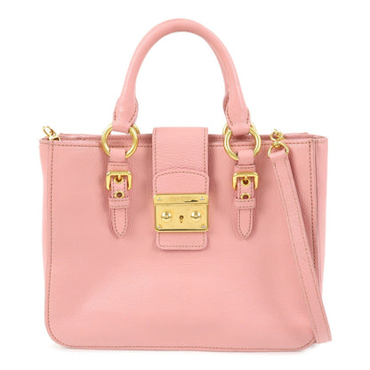 Miu Miu Madras Convertible Lock Leather Small