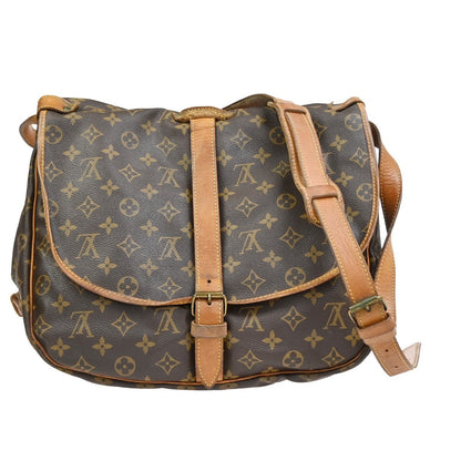 Louis Vuitton Saumur Handbag Monogram Canvas 35
