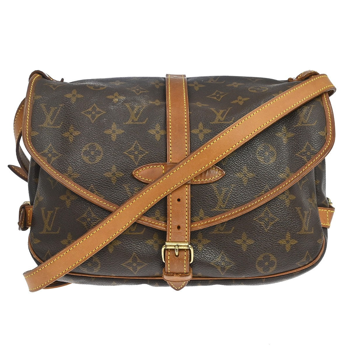 Louis Vuitton Saumur Handbag Monogram Canvas 30