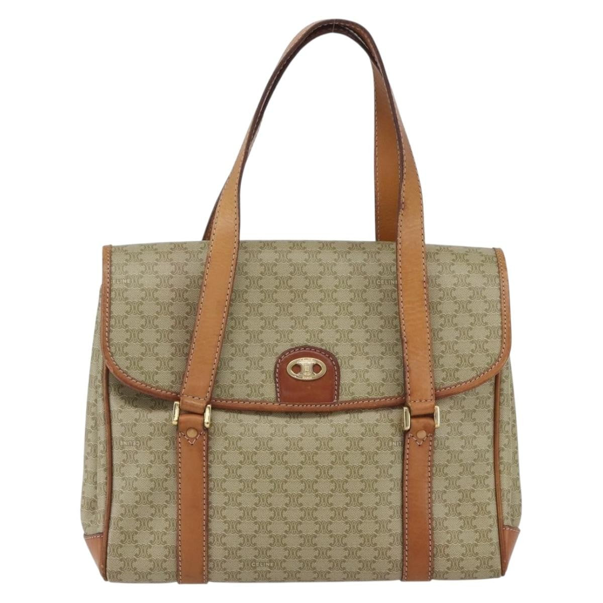 Celine Vintage Macadam Handbag Canvas and Leather Product Image
