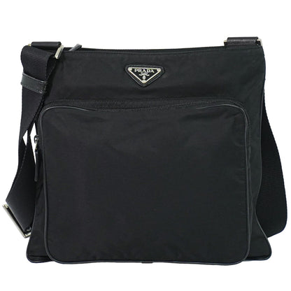 Prada Front Pocket Messenger Quilted Tessuto Medium