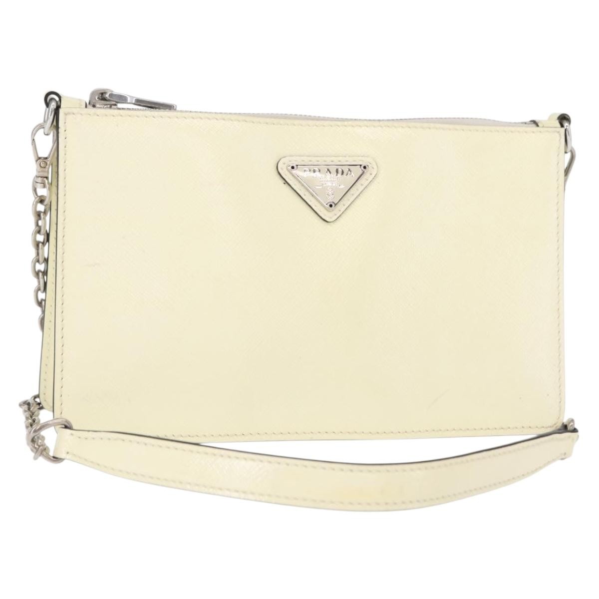 Prada Chain Crossbody Bag Vernice Saffiano Leather Small