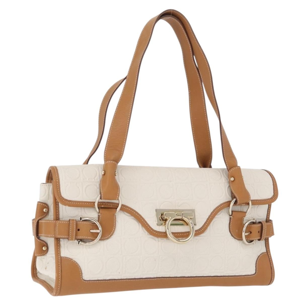 Salvatore Ferragamo Gancini Top Handle Canvas Product Image