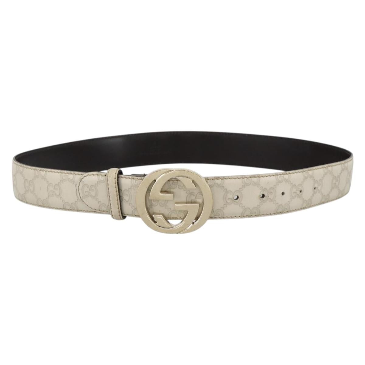 Gucci Interlocking G Reversible Belt Guccissima Leather Wide