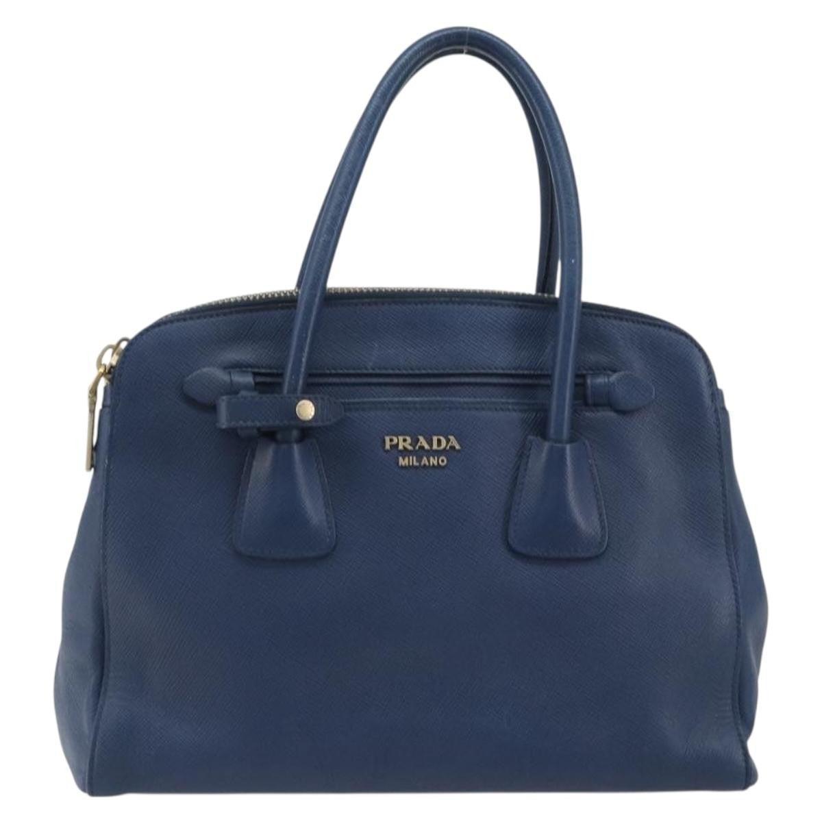 Prada Cuir Frame Double Zip Tote Saffiano Leather Large